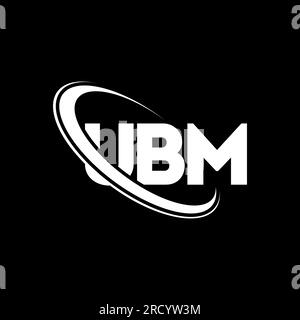 UBM logo. UBM letter. UBM letter logo design. Initials UBM logo linked with circle and uppercase monogram logo. UBM typography for technology, busines Stock Vector