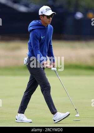 Hoylake, Merseyside, UK. 17th July 2023; 17th July 2023; Royal Liverpool Golf Club, Hoylake, Merseyside, England: The Open Championship Practice Day;  Bio Kim (KOR) at the 4th green Credit: Action Plus Sports Images/Alamy Live News Stock Photo