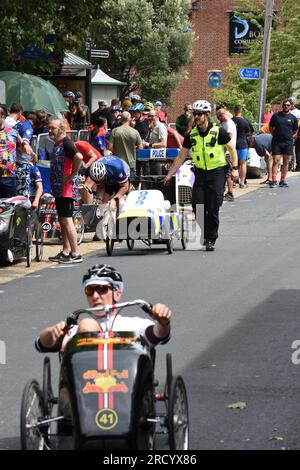 The British Pedal Car Grand Prix 2023 in Ringwood Hampshire Stock Photo