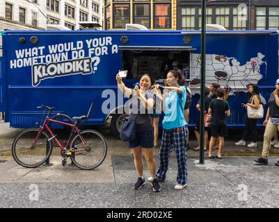 Klondike brand ice cream bars are seen in a freezer in a supermarket in ...