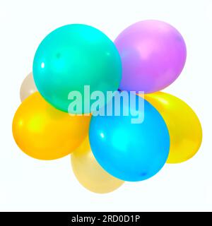 air balloons isolated on white background Stock Photo