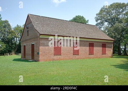 Originally known as Old Green Hill Church, St. Bartholomew's Episcopal Church  is located near Quantico, Maryland USA. Stock Photo