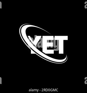 YET circle letter logo design with circle and ellipse shape. YET ...