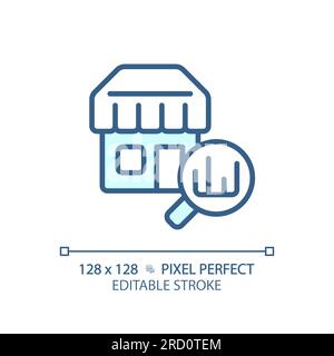 2D customizable outlet linear icon Stock Vector