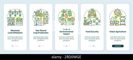 Icons for vertical farming and hydroponics concept Stock Vector