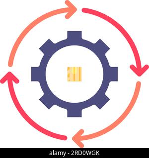 Agile Manufacturing Icon Image. Stock Vector