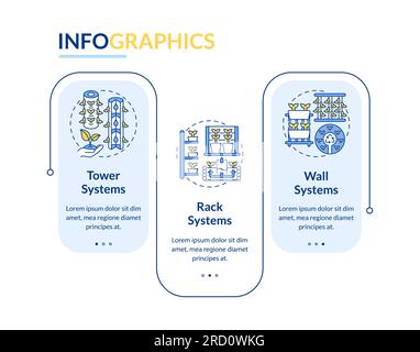 Vertical farming infographic template Stock Vector