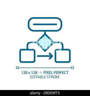 Flow chart light blue icon Stock Vector