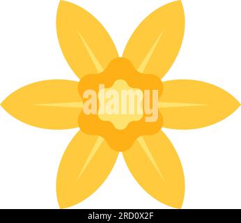 Daffodils Icon Image. Stock Vector