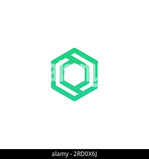 Hexagon Line Logo Design. Hexagon Icon Stock Vector