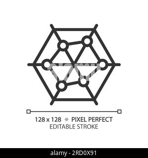 Radar chart linear icon Stock Vector