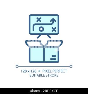 2D customizable performance method linear icon Stock Vector