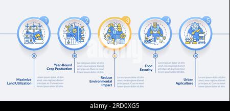 Vertical farming layout with line icons Stock Vector