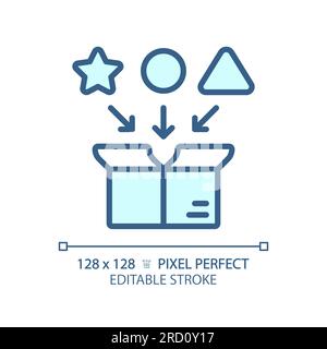 2D customizable iteration linear icon Stock Vector