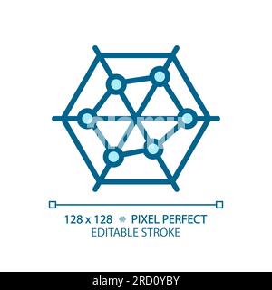 Radar chart light blue icon Stock Vector