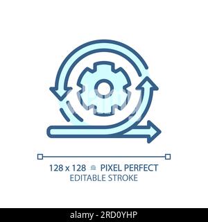 2D customizable agile development linear icon Stock Vector