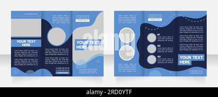 Construction equipment repair trifold brochure template design Stock Vector