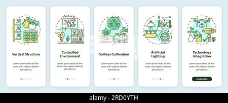 Vertical farming and hydroponics concept with icons Stock Vector
