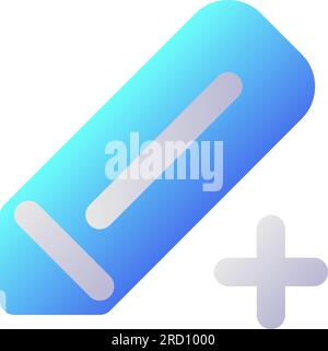 Pencil and plus pixel perfect flat gradient two-color ui icon Stock Vector