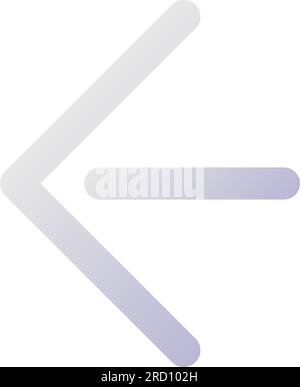 Move back pixel perfect flat gradient two-color ui icon Stock Vector