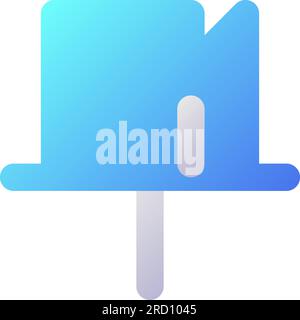 Attached message pixel perfect flat gradient two-color ui icon Stock Vector