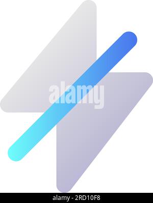 Silent mode pixel perfect flat gradient two-color ui icon Stock Vector