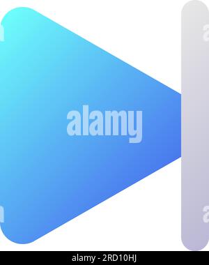 Skip to end pixel perfect flat gradient two-color ui icon Stock Vector