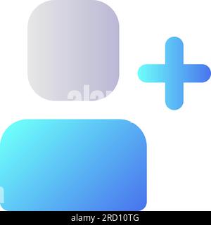 Add user pixel perfect flat gradient two-color ui icon Stock Vector
