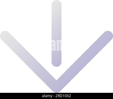 Move downward pixel perfect flat gradient two-color ui icon Stock Vector