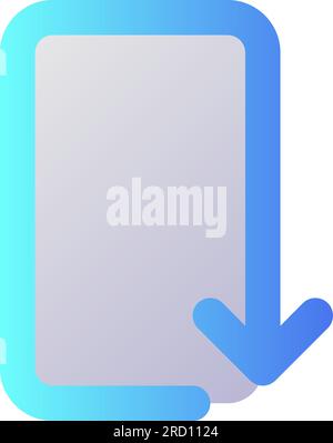Reply pixel perfect flat gradient two-color ui icon Stock Vector