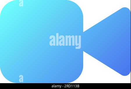 Video call pixel perfect flat gradient two-color ui icon Stock Vector