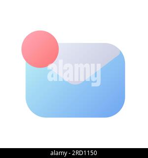 Letter notification pixel perfect flat gradient two-color ui icon Stock Vector