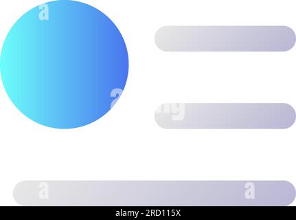 Menu notification pixel perfect flat gradient two-color ui icon Stock Vector
