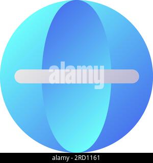 Globe pixel perfect flat gradient two-color ui icon Stock Vector