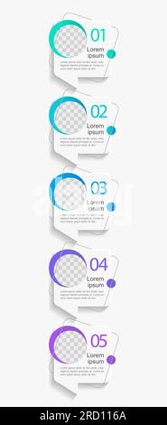 Internship abroad infographic chart design template Stock Vector