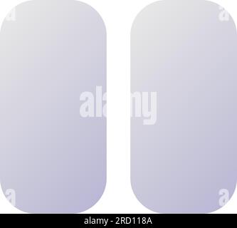 Pause pixel perfect flat gradient two-color ui icon Stock Vector