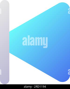 Skip to start pixel perfect flat gradient two-color ui icon Stock Vector