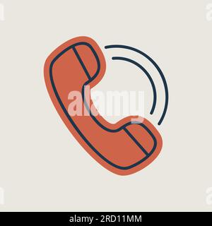 Phone handset vector icon. E-commerce sign. Graph symbol for your web site design, logo, app, UI Stock Vector