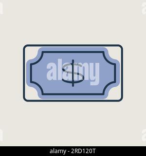 Dollar money banknote icon. E-commerce sign. Graph symbol for your web site design, logo, app, UI. Vector illustration, EPS10. Stock Vector