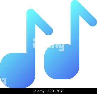 Musical notes pixel perfect flat gradient two-color ui icon Stock Vector