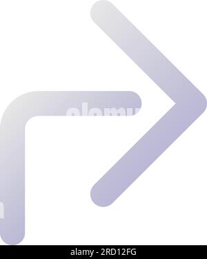 Forward arrow pixel perfect flat gradient two-color ui icon Stock Vector