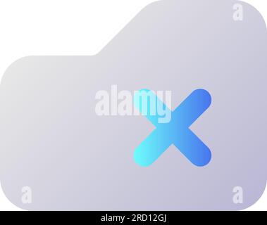 Delete from folder pixel perfect flat gradient two-color ui icon Stock Vector