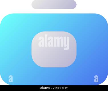 Camera pixel perfect flat gradient two-color ui icon Stock Vector