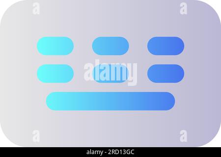 Keyboard pixel perfect flat gradient two-color ui icon Stock Vector