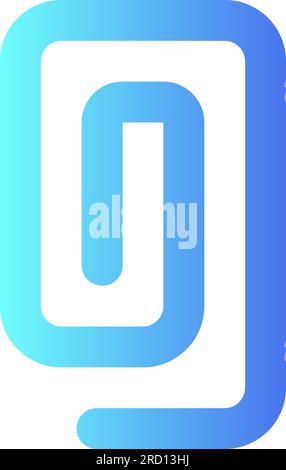 Paperclip pixel perfect flat gradient two-color ui icon Stock Vector
