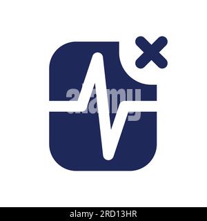 Removed pulse animation black pixel perfect solid ui icon Stock Vector