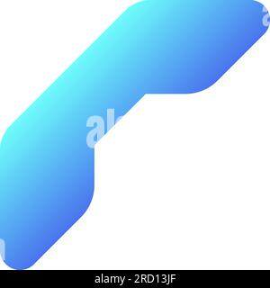 Call ended pixel perfect flat gradient two-color ui icon Stock Vector