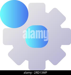 Settings notification pixel perfect flat gradient two-color ui icon Stock Vector