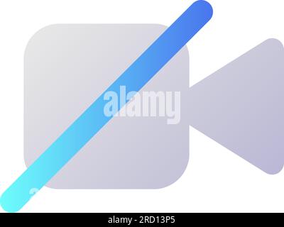 Turn off camera pixel perfect flat gradient two-color ui icon Stock Vector