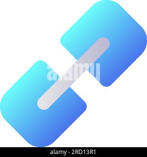 Hyperlink pixel perfect flat gradient two-color ui icon Stock Vector